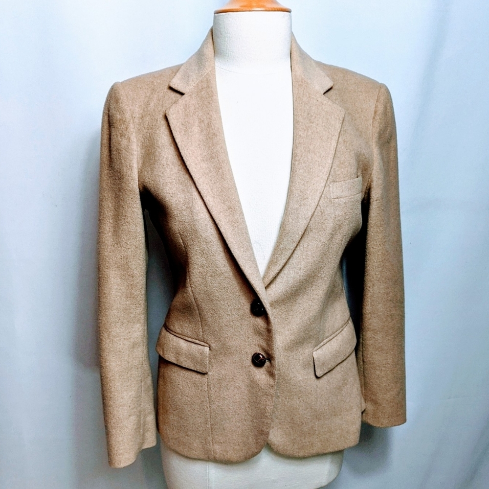Vintage Camel Colored Wool Blazer Size 6